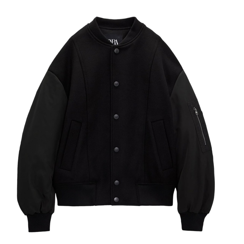 NWT ZARA Combination Bomber Jacket